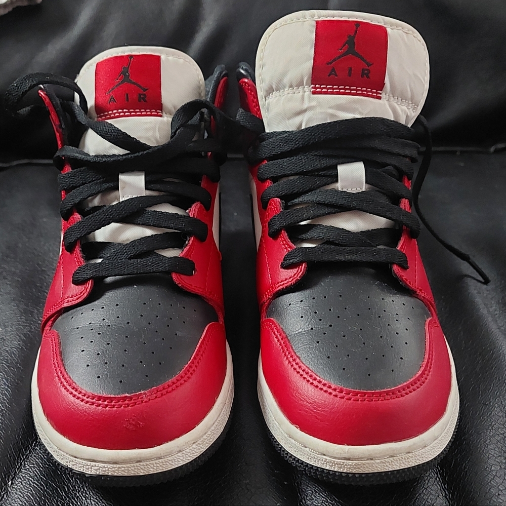 Jordan Kids' Red and Black Sneakers
